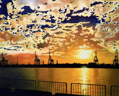 ９第64回田辺市美術展覧会　知事賞-3年　塩路紗菜「琥珀色の空」