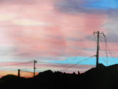 ２年　山本葉月「上富田の夕日」第65回田辺市美術展覧会奨励賞