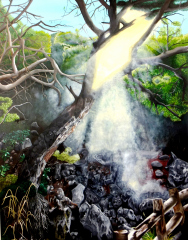 1年-小田蓮人　「始まりの朝霧」第65回御坊市美術展　入選