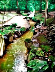 3年-松下真依　-「この夏歩いた道」第73回和歌山県美術展覧会出品作