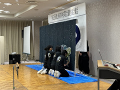 和歌山県高等学校同窓会連絡協議会総会　記念行事にてライブペインティング