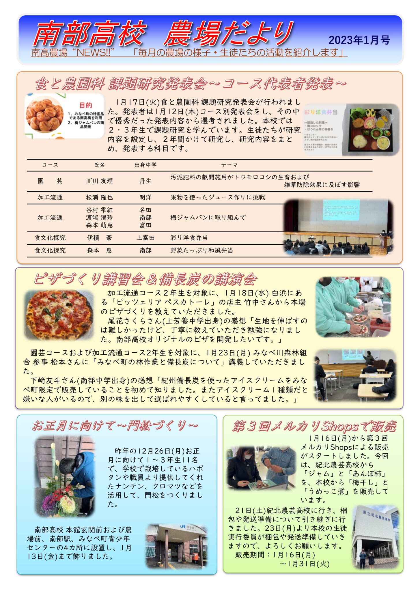 農場だより2023年1月号