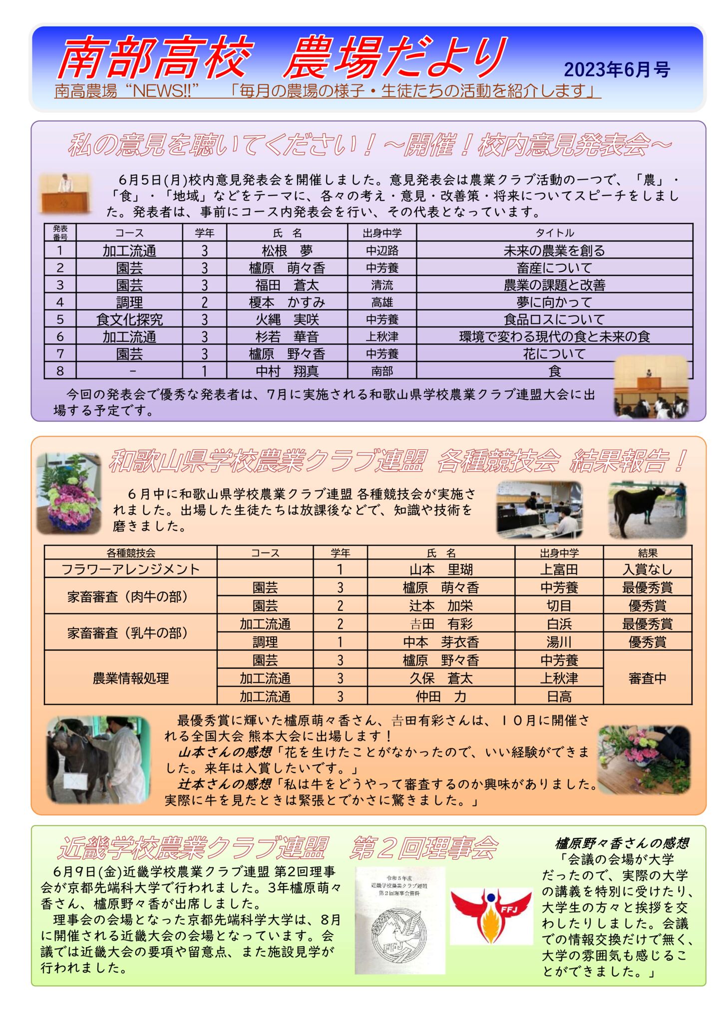 農場だより2023年6月号