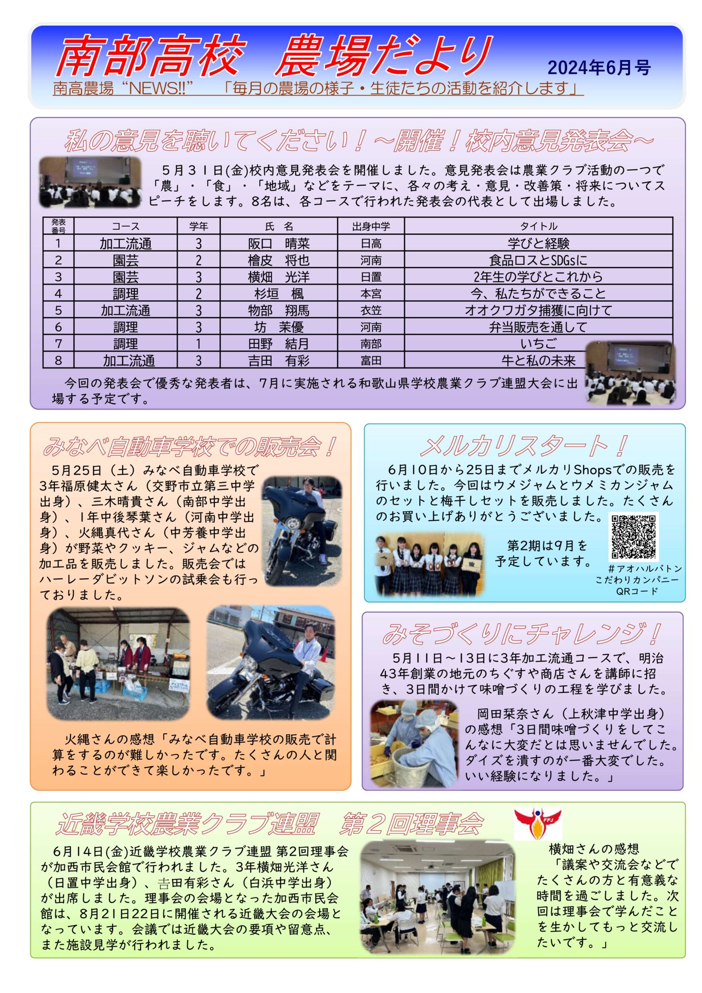 農場だより2024年6月号のサムネイル